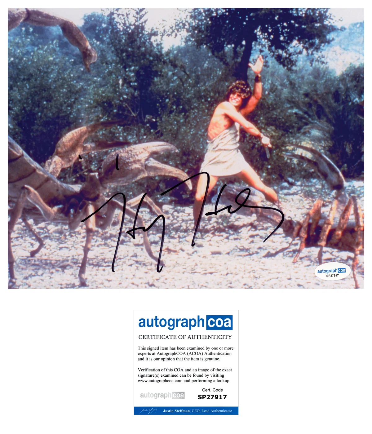 Harry Hamlin — Harry Hamlin 'Clash of the Titans' Signed 'Perseus' 8x10 Photo ACOA
