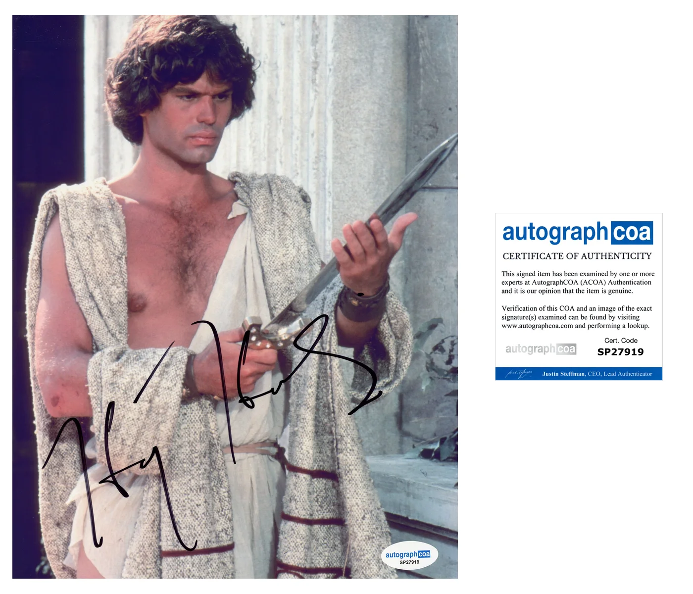 Harry Hamlin — Harry Hamlin 'Clash of the Titans' Signed 'Perseus' 8x10 Photo ACOA