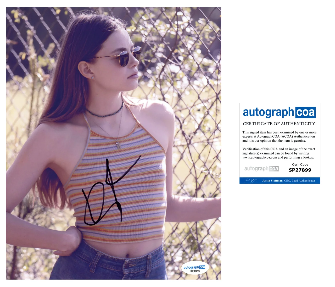 Kristine Froseth — Kristine Froseth ‘Looking For Alaska’ Signed 8x10 Photo ‘Alaska Young’ ACOA