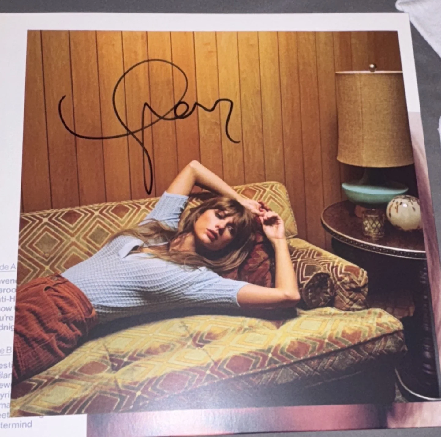 Midnights Original Vinyl Record Signed Autographed Album with Tracklist Insert, image 2