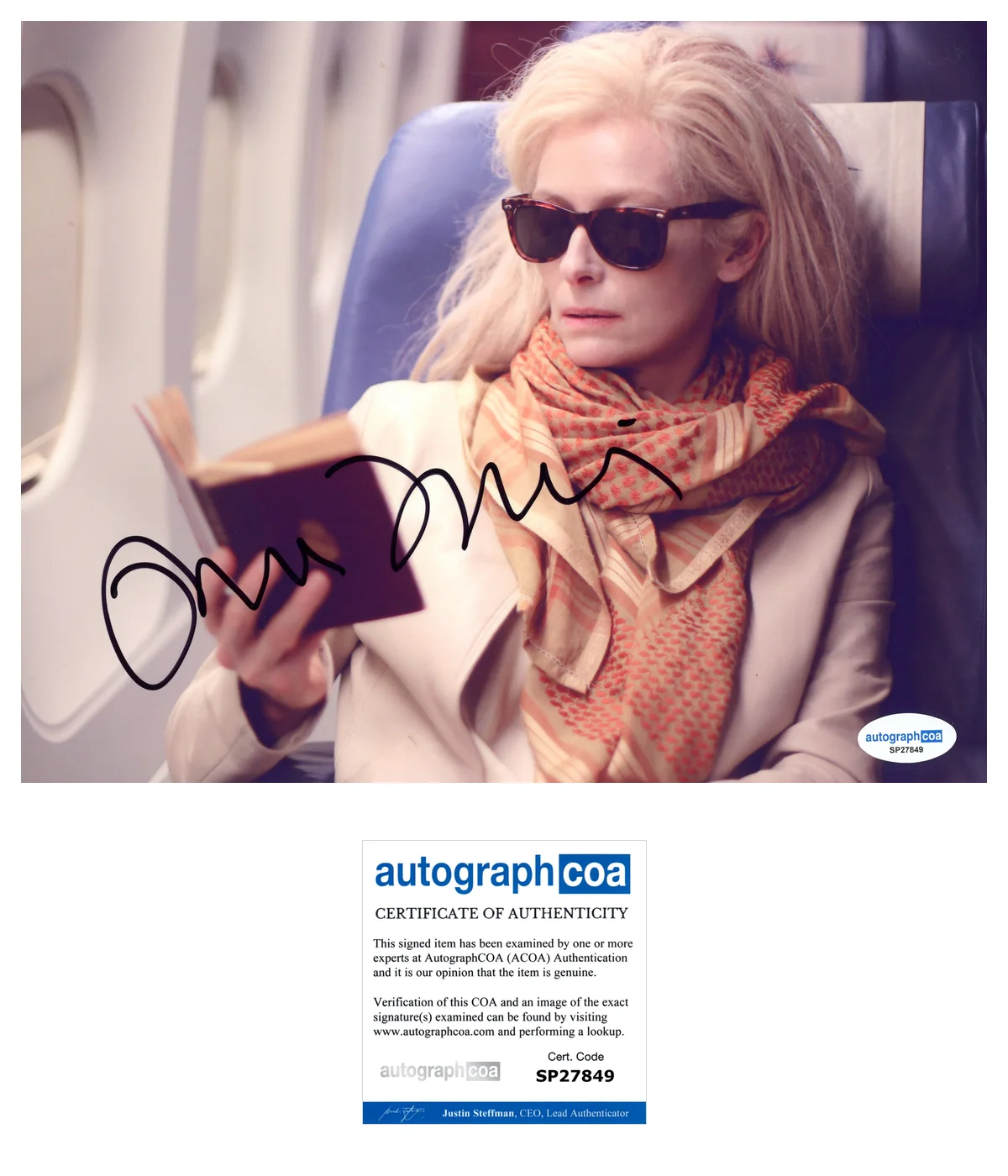 Tilda Swinton — Tilda Swinton ‘Only Lovers Left Alive’ Signed 8x10 Photo ‘Eve’ ACOA