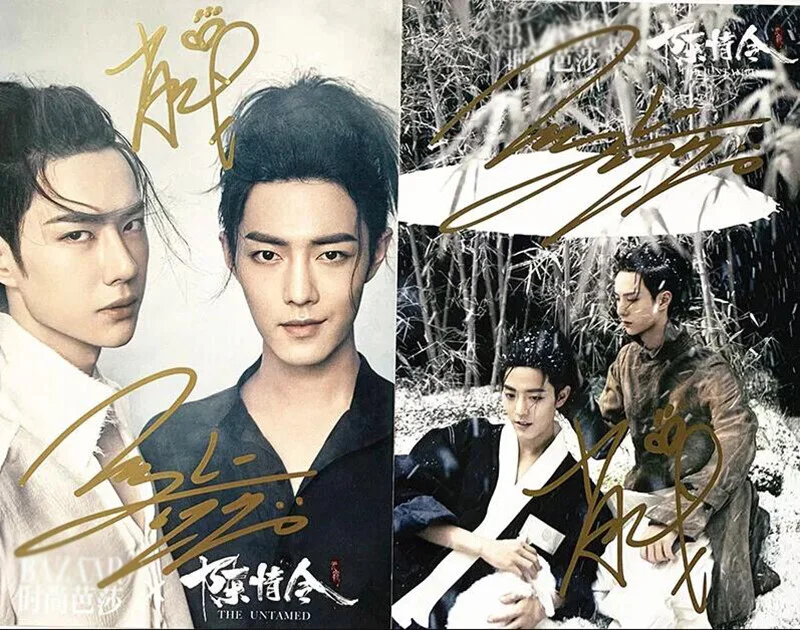 The Untamed Wang Yibo Xiao Zhan Signed Autographed Photo 6" Chen Qing Ling Photo, изображение 2