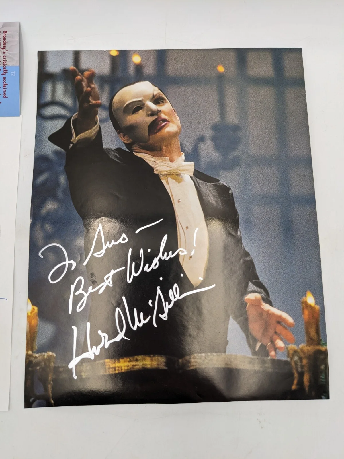 Howard McGillin Hand Signed Phantom Of The Opera Playbill W/ Signed Note, image 2