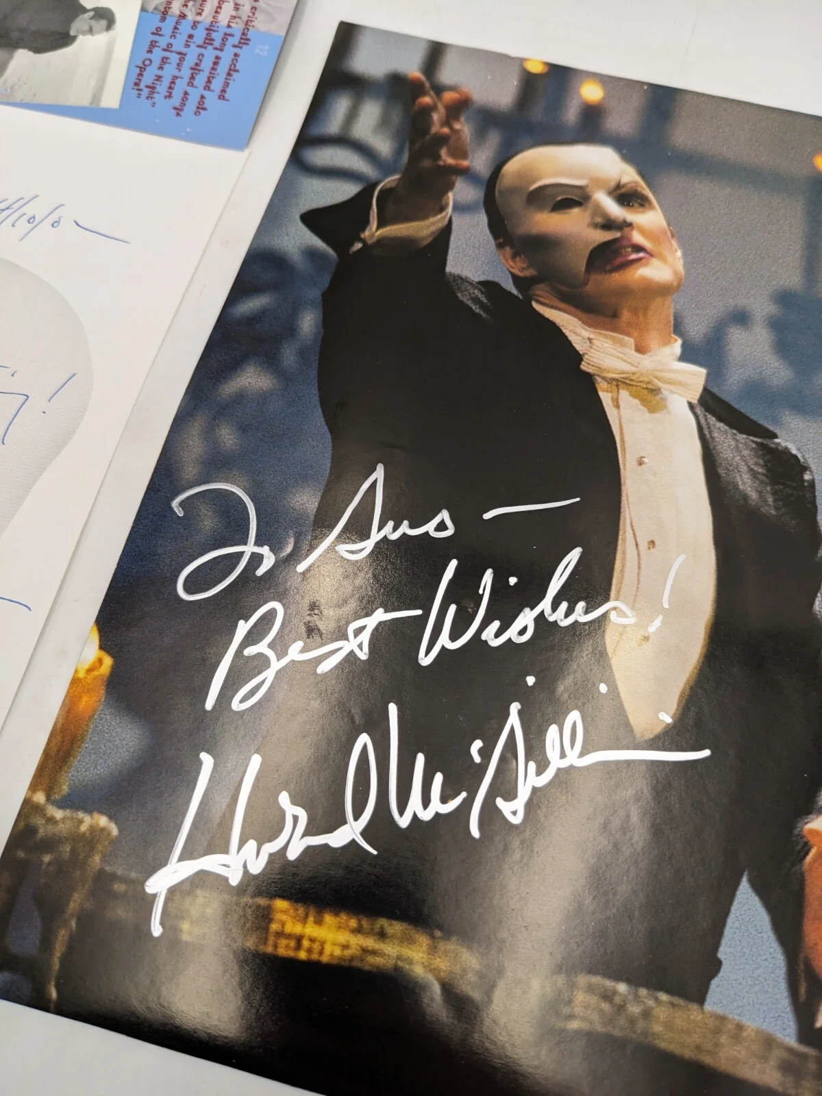 Howard McGillin Hand Signed Phantom Of The Opera Playbill W/ Signed Note, image 3