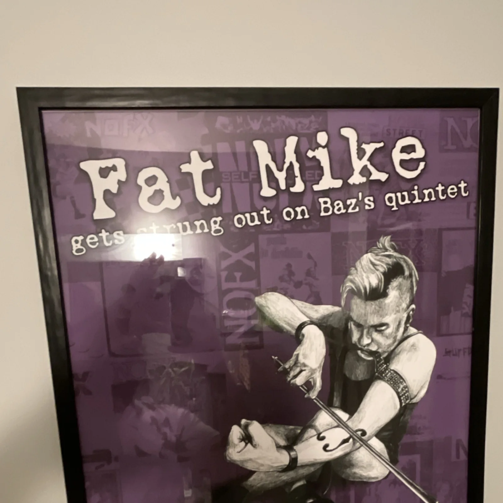 Fat Mike Baz's Quintet Autographed Poster Feb 10-11 2023 Sun Rose West Hollywood, изображение 5