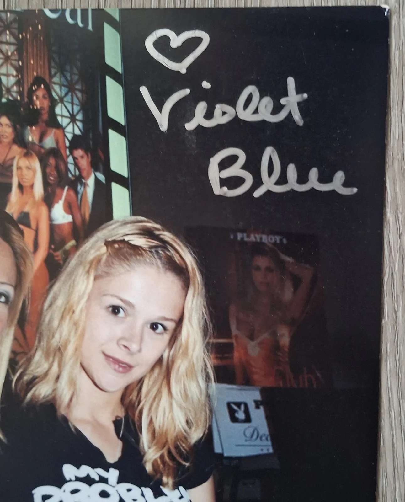 Allysin Chaynes & VIOLET BLUE aka NONAME JANE Signed 8x12" Original PHOTO #1, изображение 3