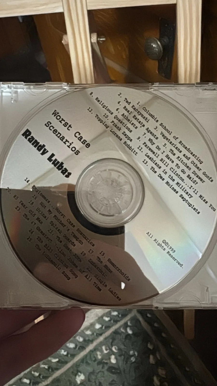 Randy Lubas Signed CD Worst Case Scenarios Autographed 1999 w/ Dr Lori Authentic, image 2