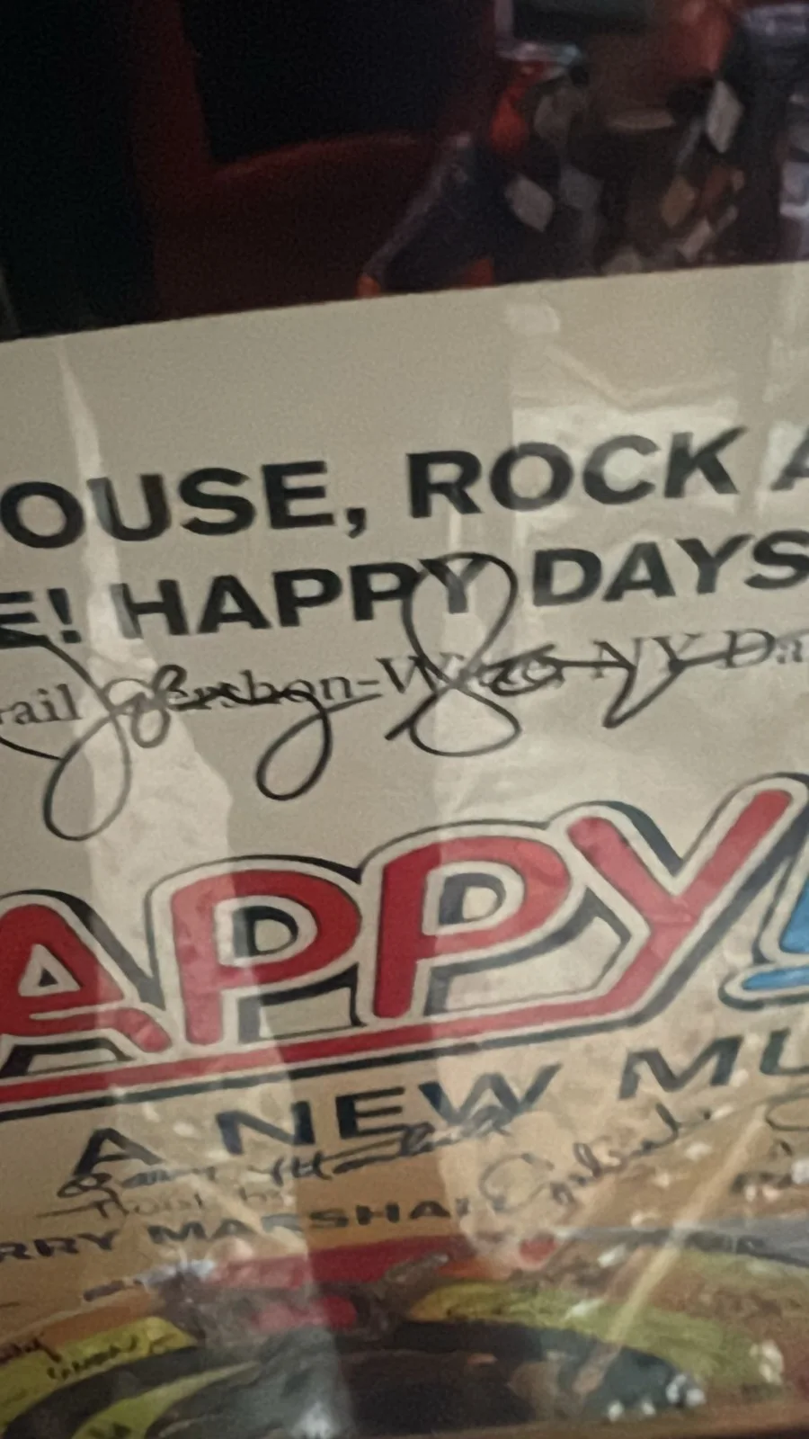 Authentic Cast Signed Happy Days Musical Poster Broadway Tour COA Dr Lori, изображение 3