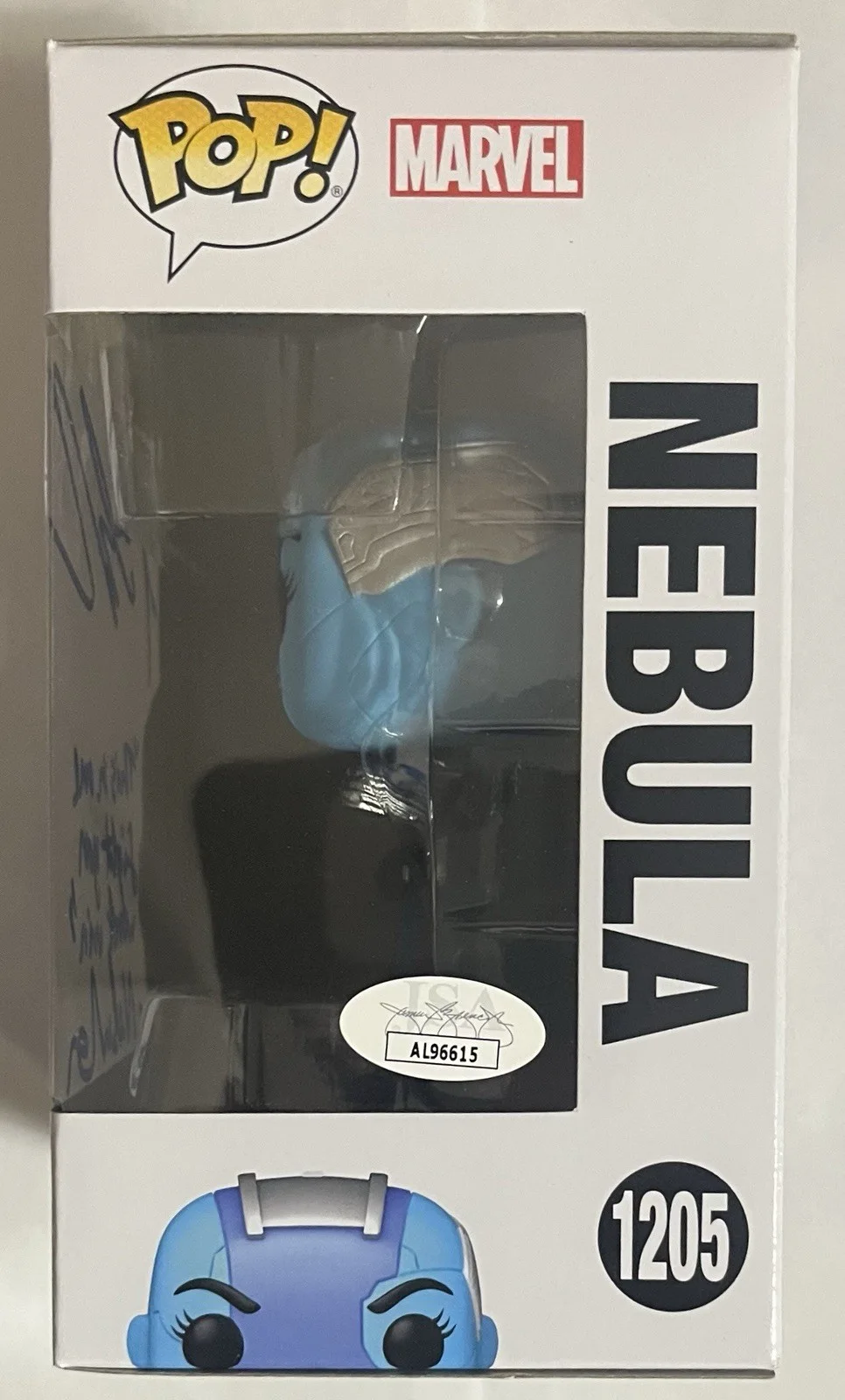 Karen Gillan — Karen Gillan Signed Funko Pop #1205 "Nebula" (GOTG) w/quote & character - JSA, изображение 2