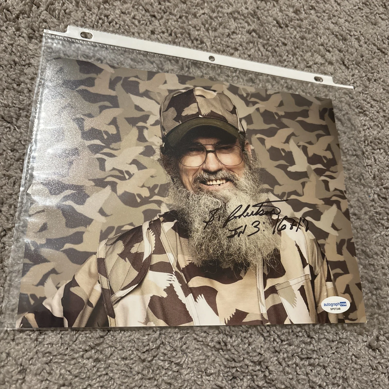 Si Robertson — ACOA Signed Si Robertson 8x10 Photo Duck Dynasty Autograph (248)