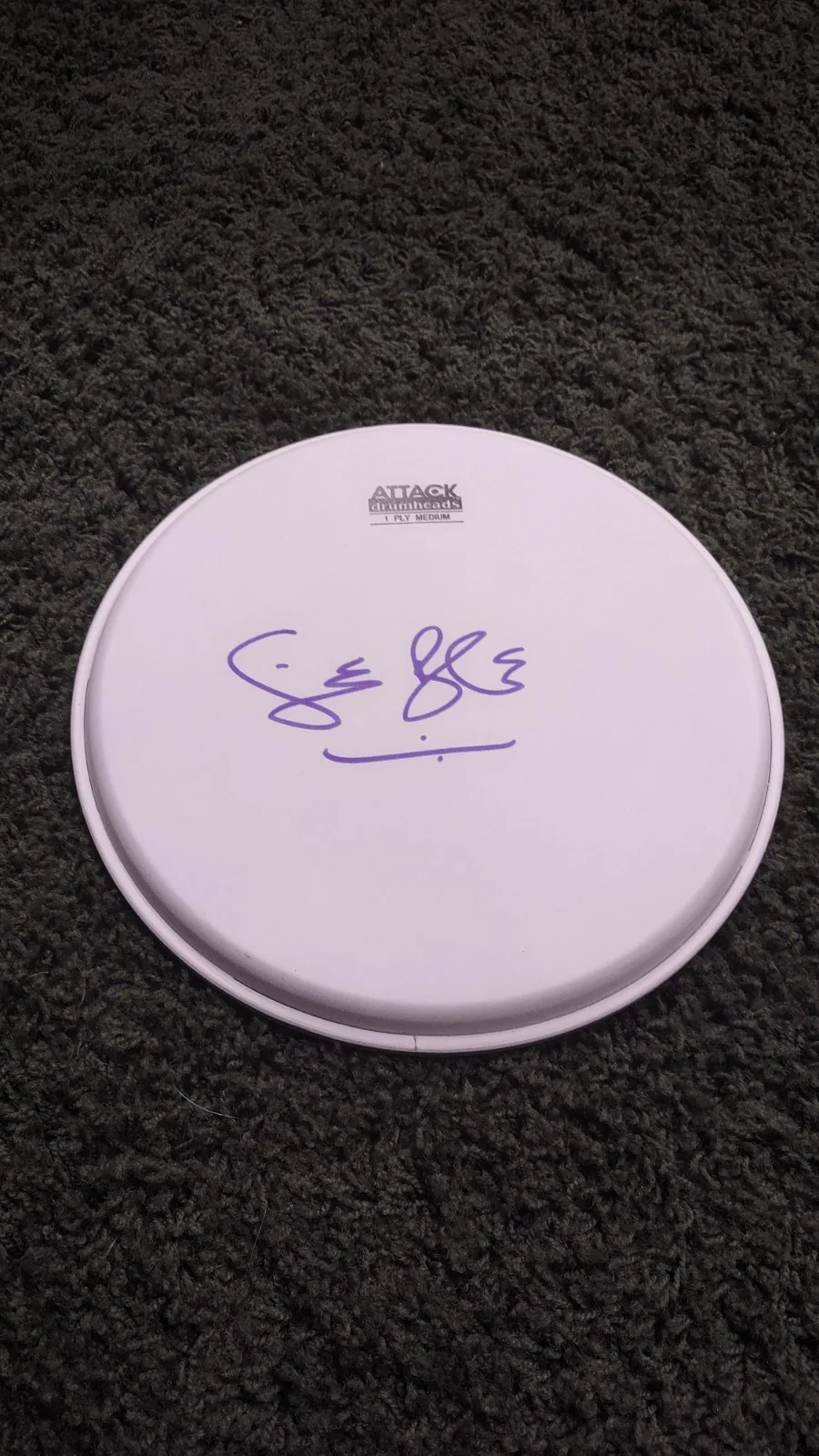 Ginger Baker Signed Drumhead And 45 Picture Sleeve Signed By Airforce With COA, image 3