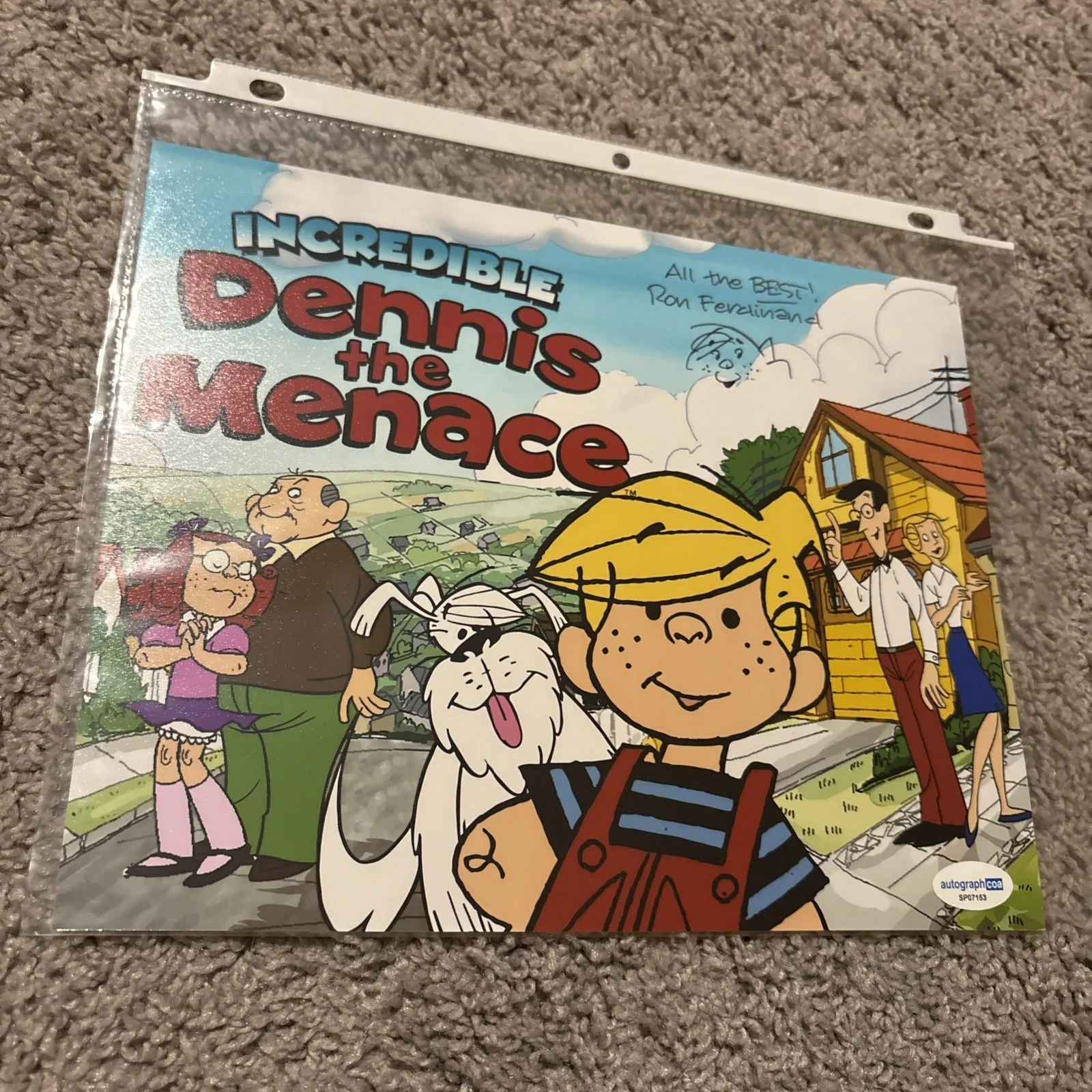 Ron Ferdinand — ACOA Ron Ferdinand Signed 8x10 Dennis The Menace Photo Autograph Artist (153)