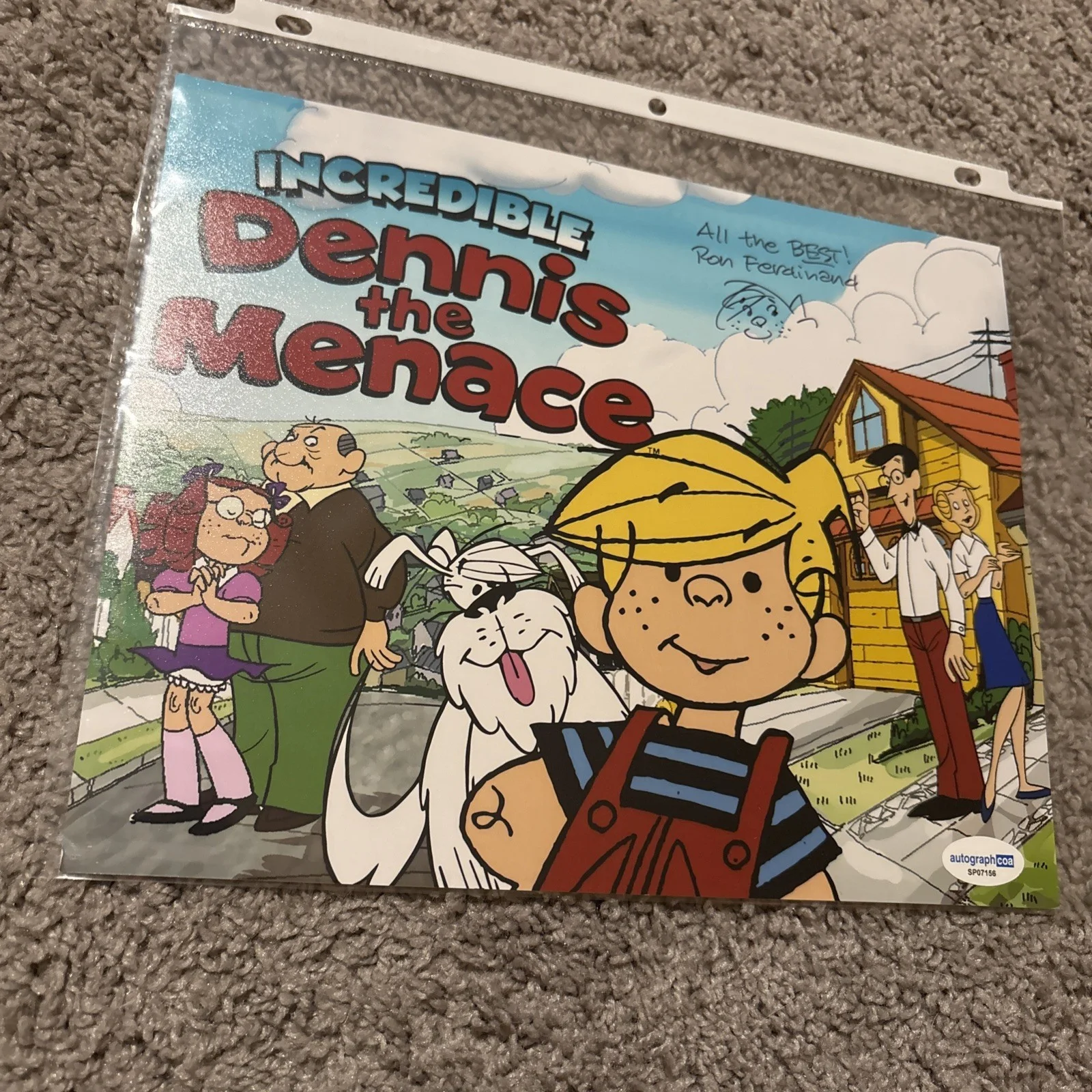 Ron Ferdinand — ACOA Ron Ferdinand Signed 8x10 Dennis The Menace Photo Autograph Artist (156)