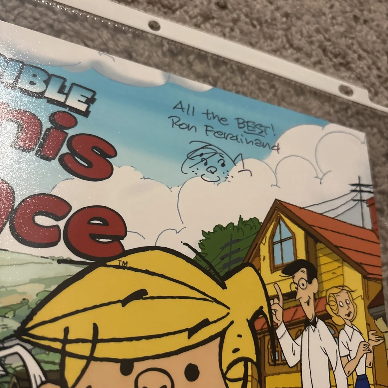 Ron Ferdinand — ACOA Ron Ferdinand Signed 8x10 Dennis The Menace Photo Autograph Artist (156), изображение 2