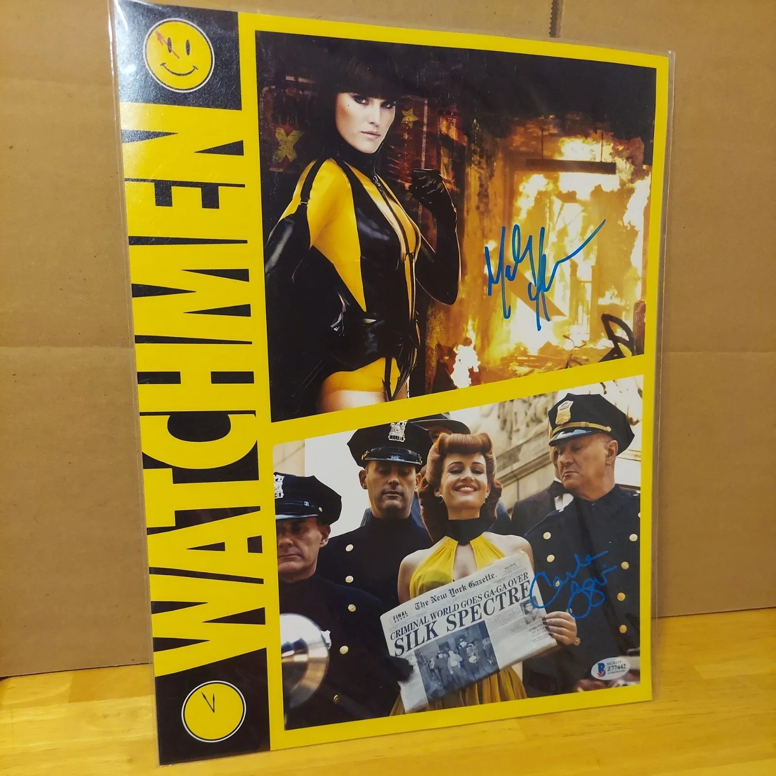 Malin Akerman, Carla Gugino — WATCHMEN Dual Signed Autograph MALIN ACKERMAN and CARLA GUGINO Beckett BAS, изображение 4