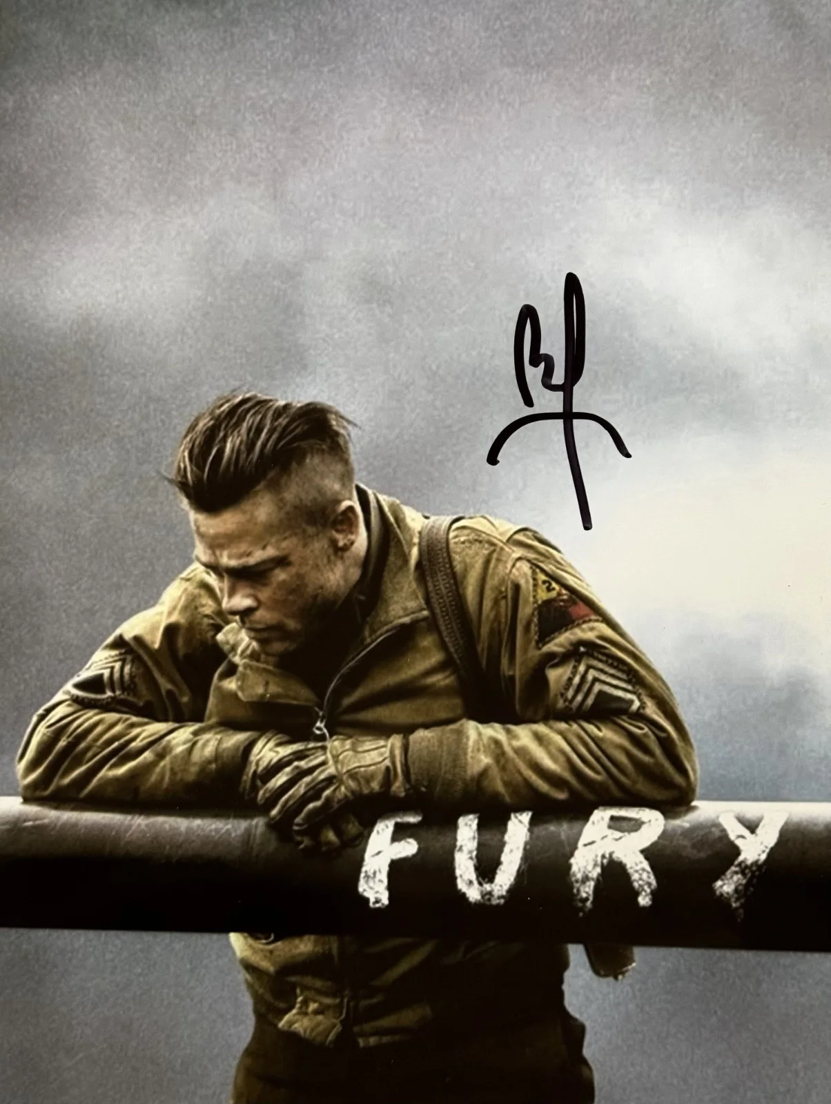 Brad Pitt — Brad Pitt, Signed 8x10 Autograph Photo, Fury