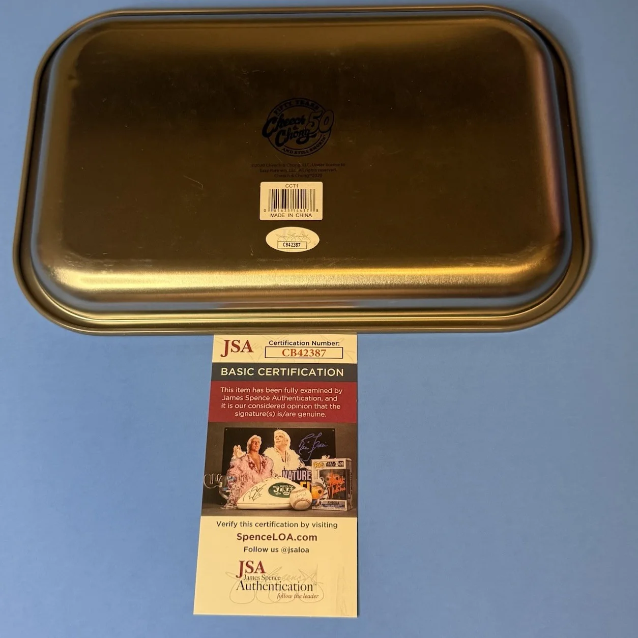 Cheech Marin, Tommy Chong — Cheech And Chong Signed Up In Smoke Rolling Tray Autographed Comedians Smoking, изображение 3