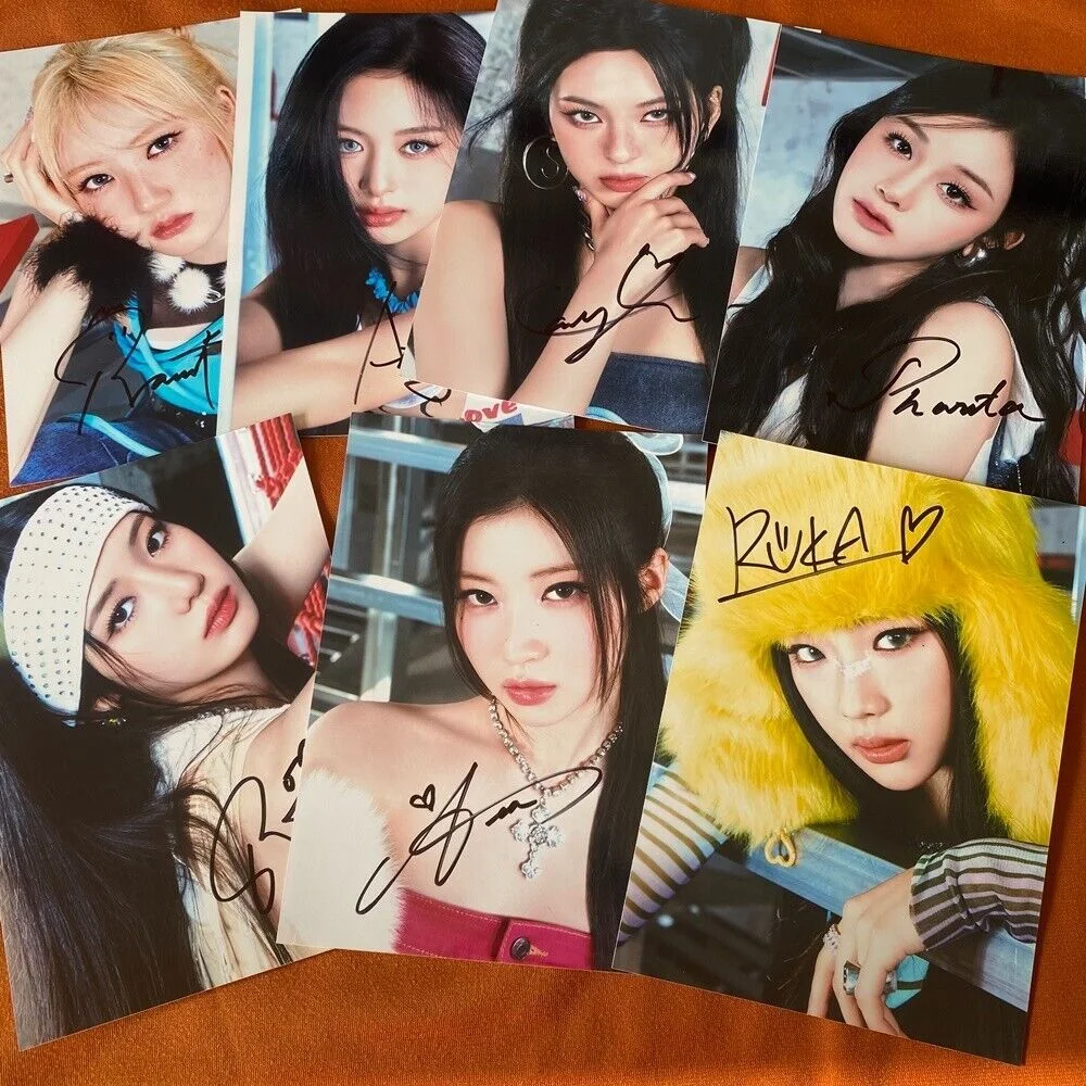 2024 BABYMONSTER Group Photo K-POP Collection KPOP 4*6 Autographed Signed A, изображение 2