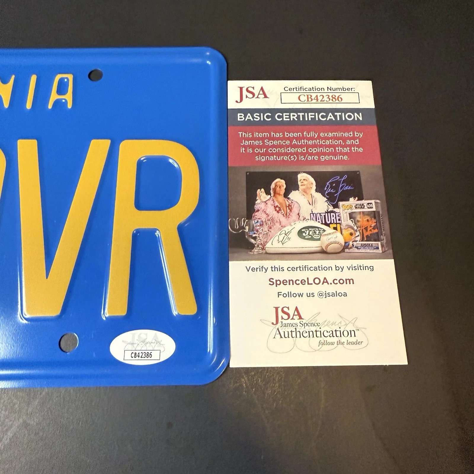 Cheech Marin, Tommy Chong — Cheech And Chong Signed Up In Smoke MUF DVR License Plate Autographed Comedians, изображение 2