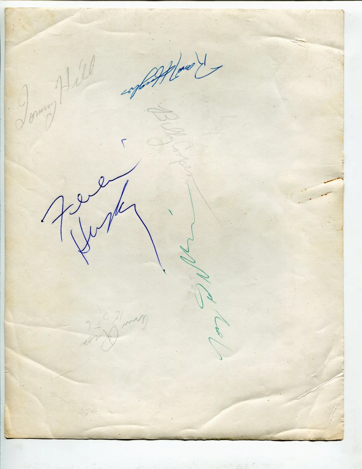 Vintage Ferlin Huskey, Capitol Records Photo, Signed by Huskey,Band Members, image 2
