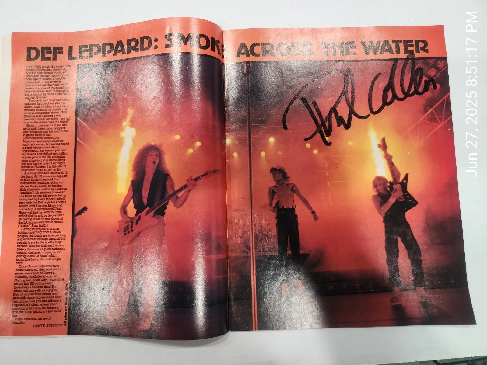 Signed Autographed by Phil Collen & Uriah Heep x 4 - Kerrang! Magazine, image 3