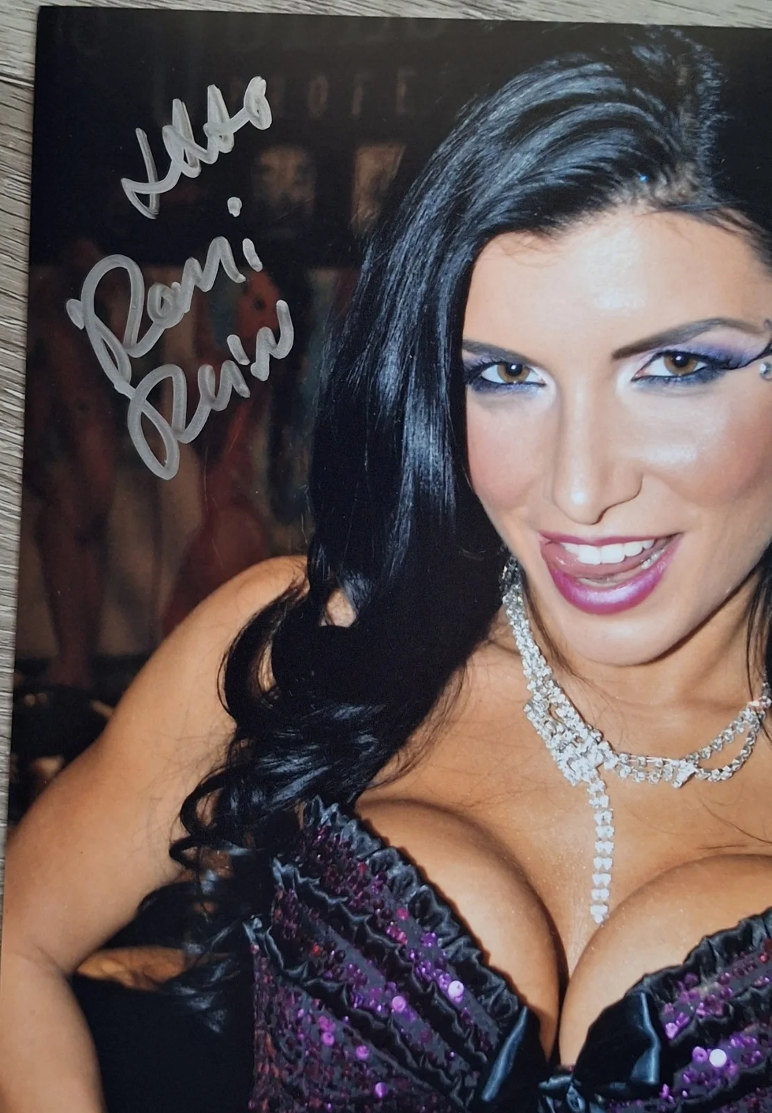 Romi RAIN Signed 8x12" Original PHOTO #1 - Stacked Brunette, image 2
