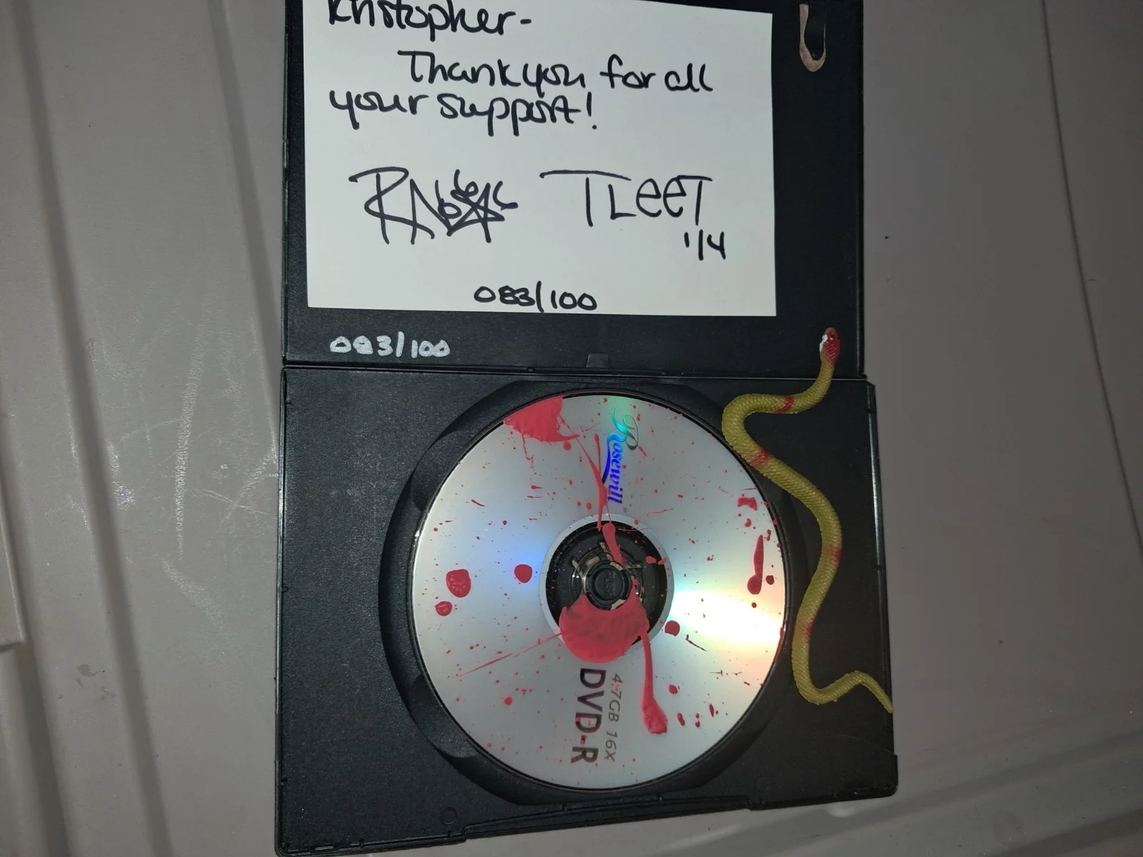 Live Feed Bootleg Edition Ryan Nicholson Signed #83/100 Blood Splattered, image 3