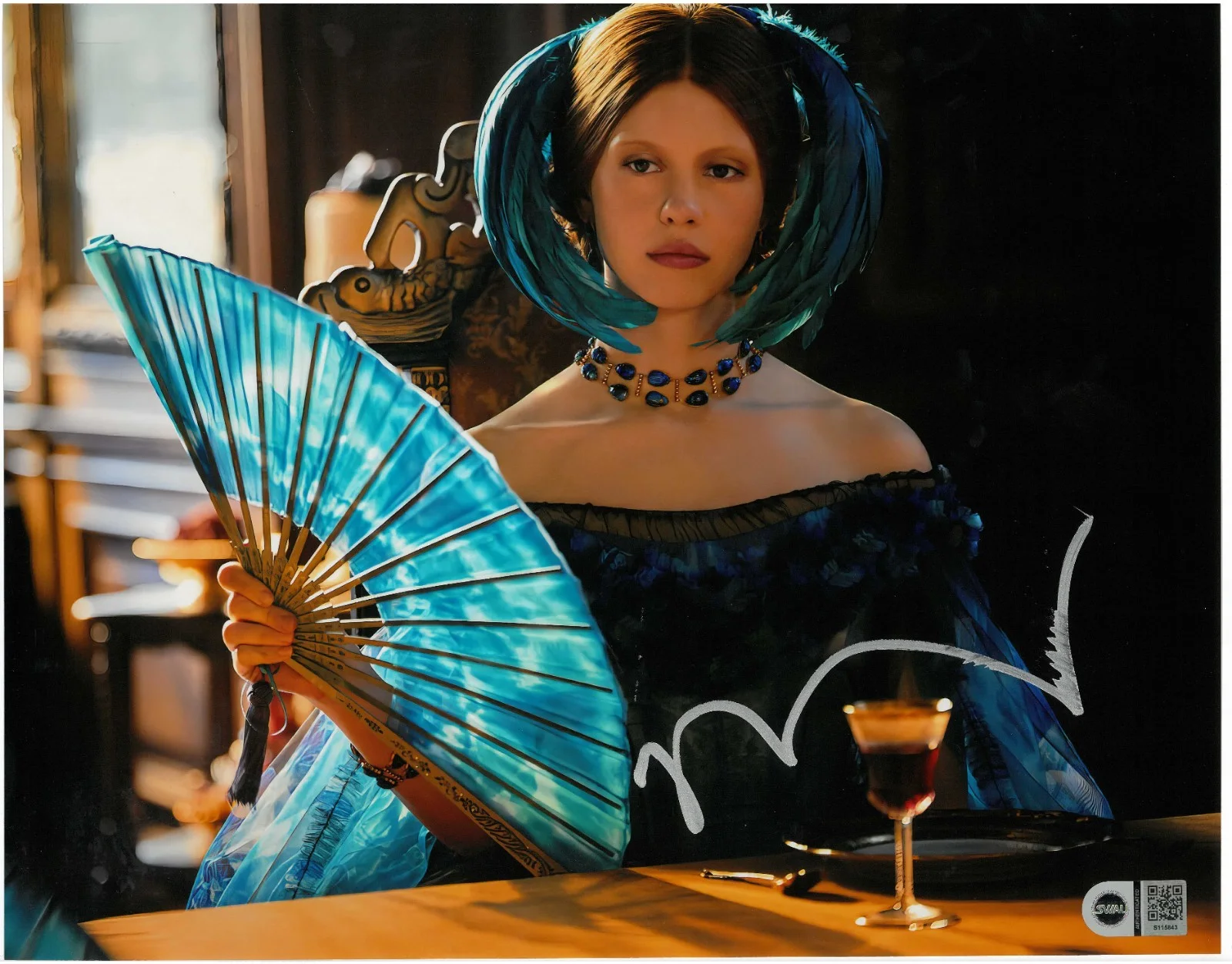 Mia Goth — Mia Goth Signed 11x14 Photo Frankenstein SWAU Authenticated Pearl RARE