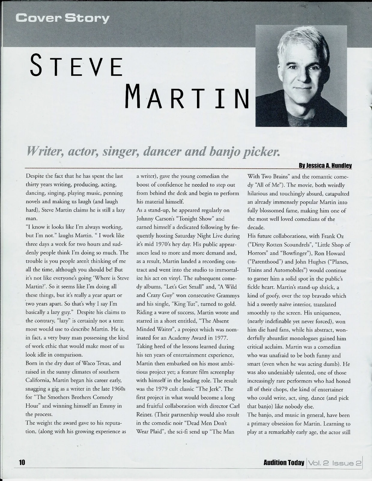 Steve Martin signed Audition Today Magazine - The Pink Panther, image 3