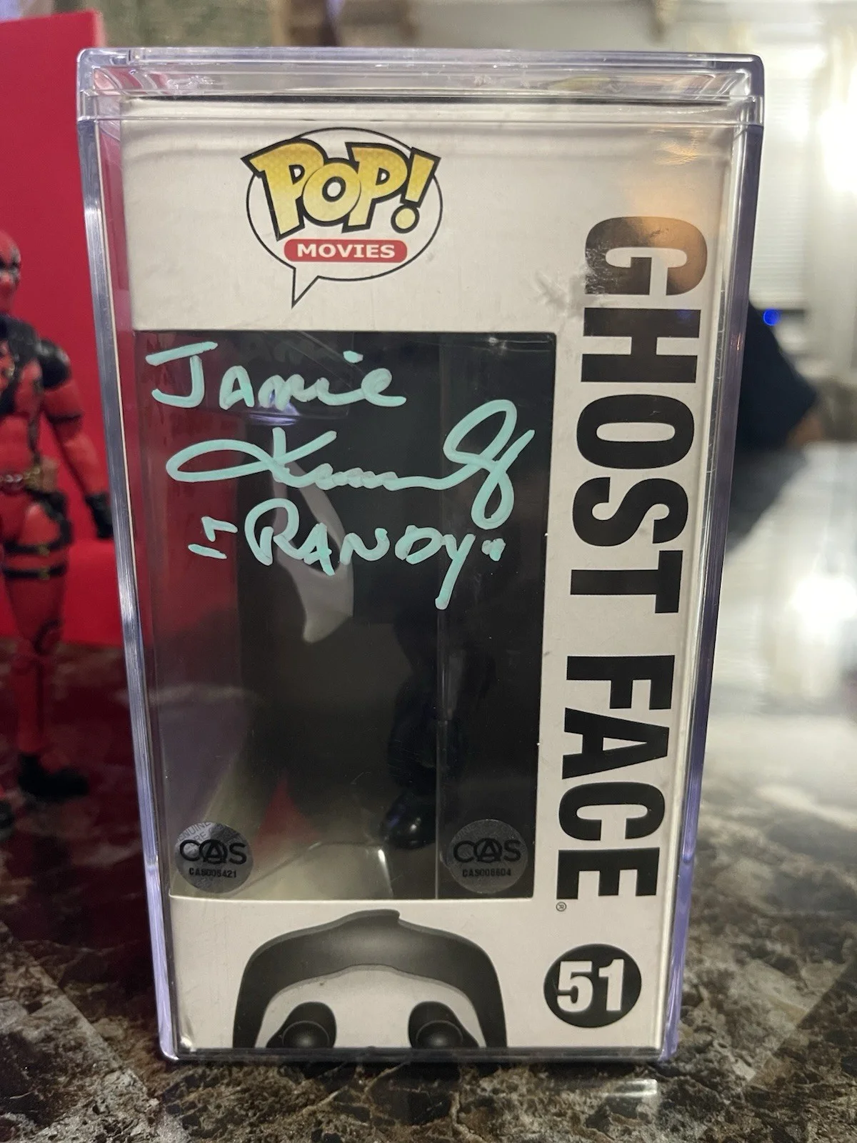 Skeet Ulrich, Jamie Kennedy — Funko Pop Scream Ghost Face #51 Signed by Skeet Ulrich Jamie Kennedy CAS Auth, image 2