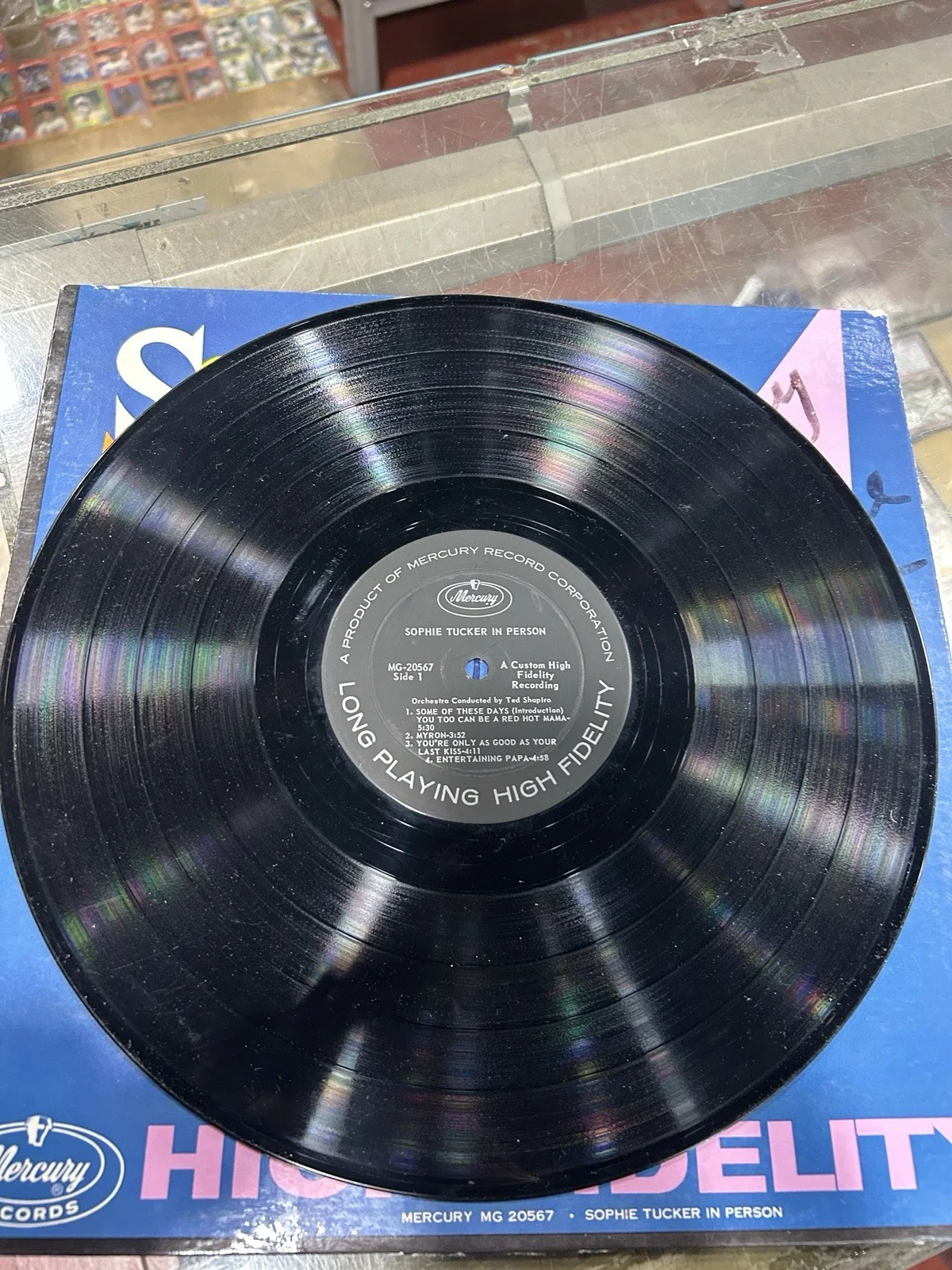 signed autographed LP- SOPHIE TUCKER IN PERSON-Mercury MG 02567 VG, изображение 5