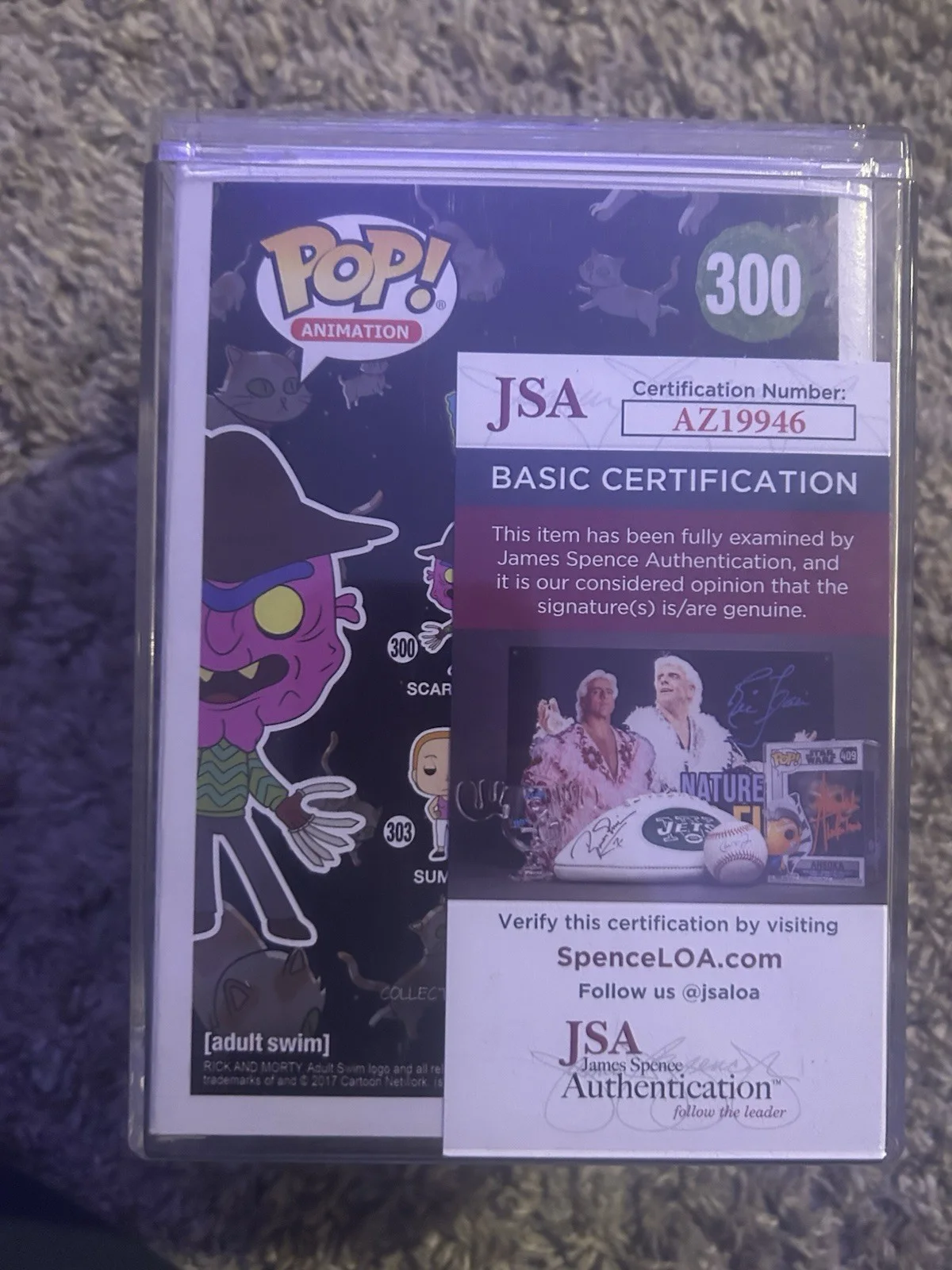 Tom Hardy — Jess Harnell Signed Funko Pop Scary Terry Rick Morty Figure JSA COA, изображение 3