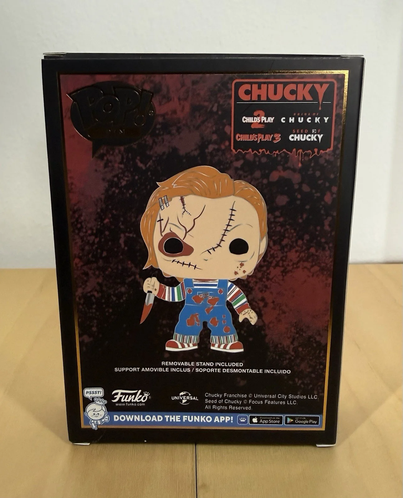 Chucky Autographed POP! Enamel Pin, image 2