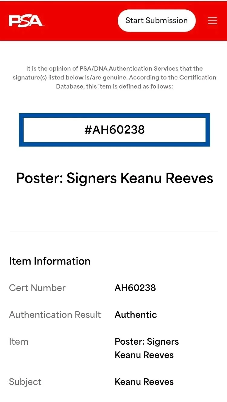 Keanu Reeves — John Wick Parabellum Keanu Reeves Signed Autograph 2' x 3' LARGE POSTER PSA, image 2