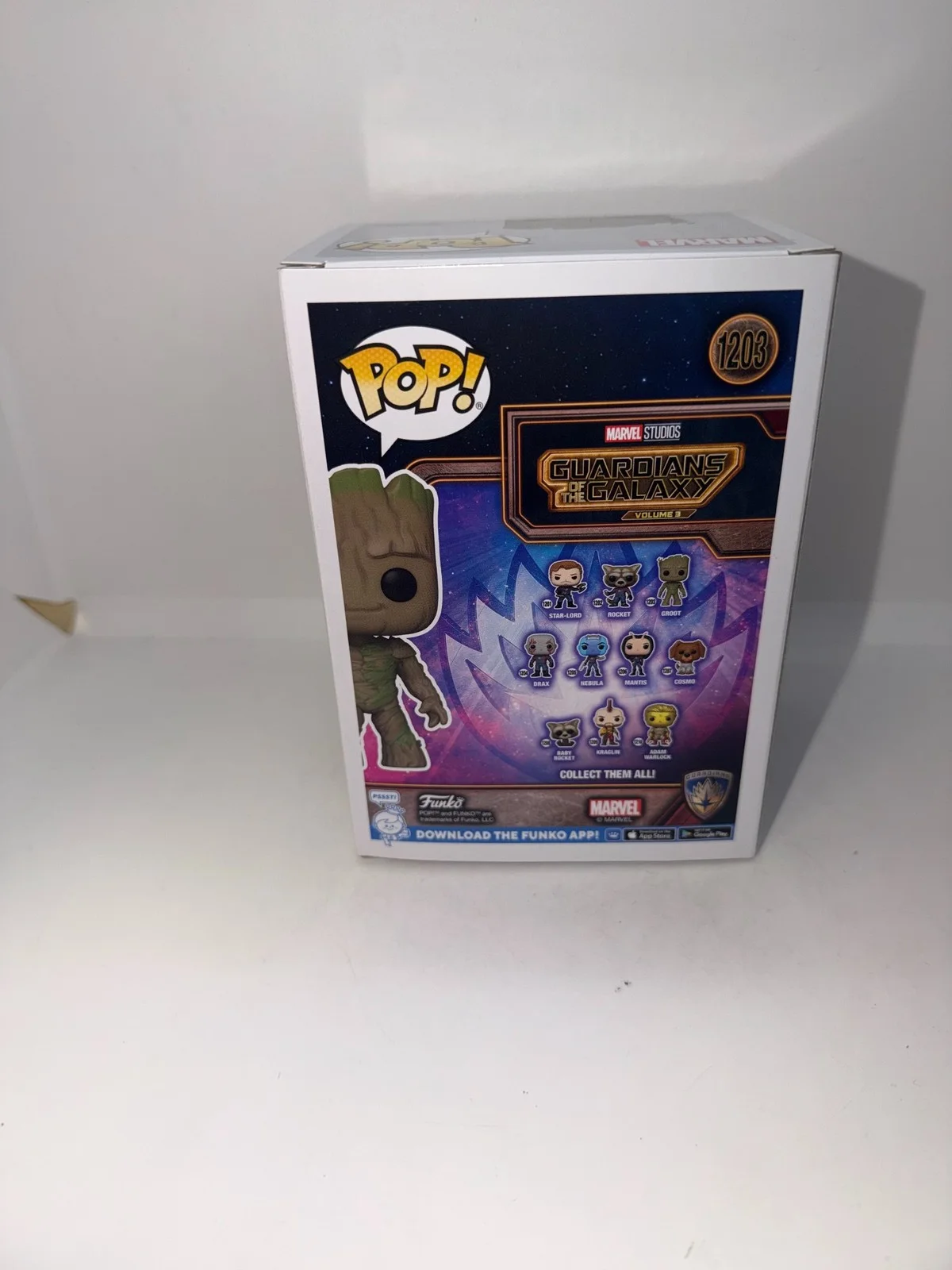 Vin Diesel Signed Groot Funko Pop Marvel Guardians of the Galaxy #1203 ACOA, изображение 4