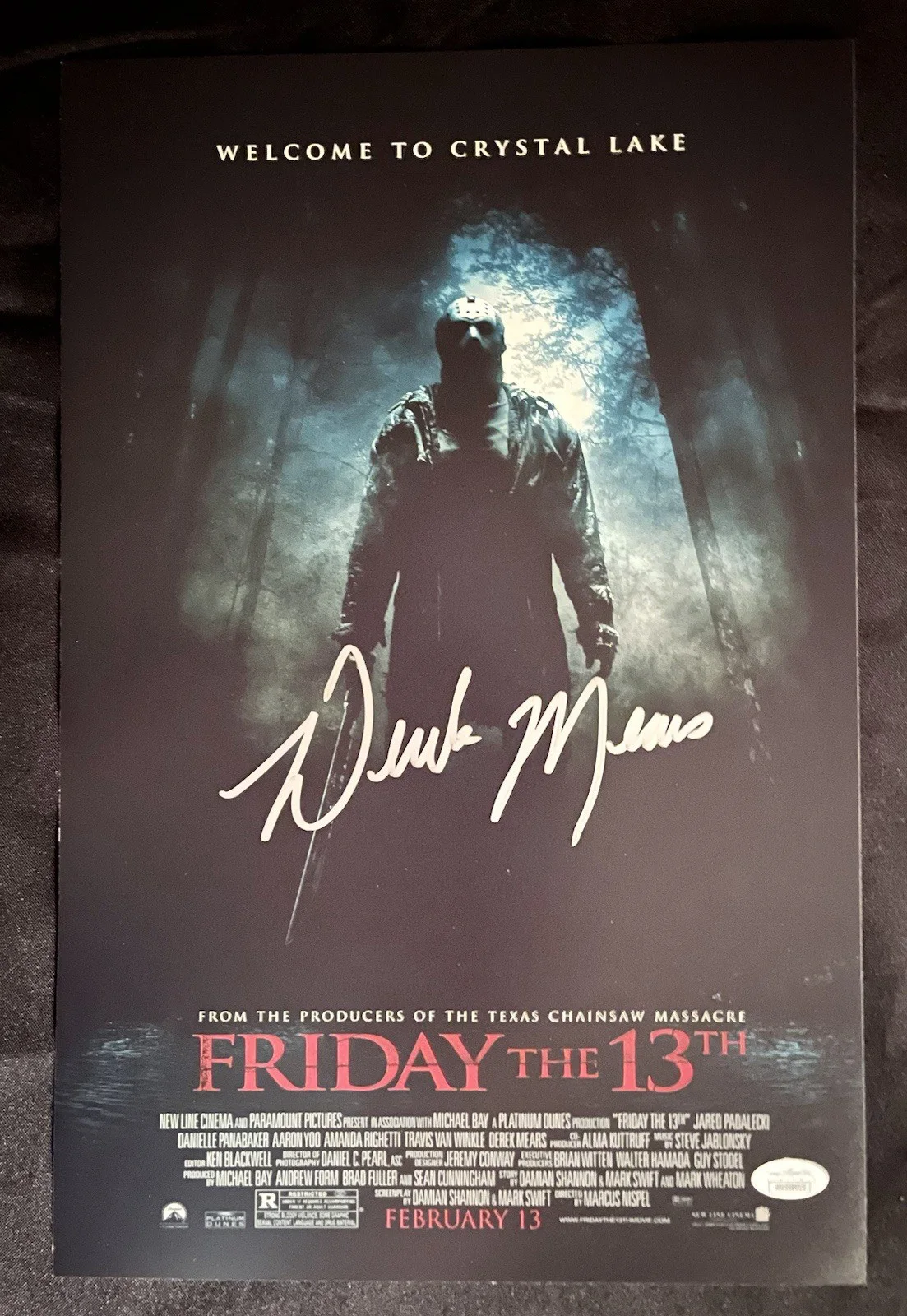 Derek Mears — Derek Mears Signed 11x17 Poster Photo Friday the 13th Jason Voorhees JSA