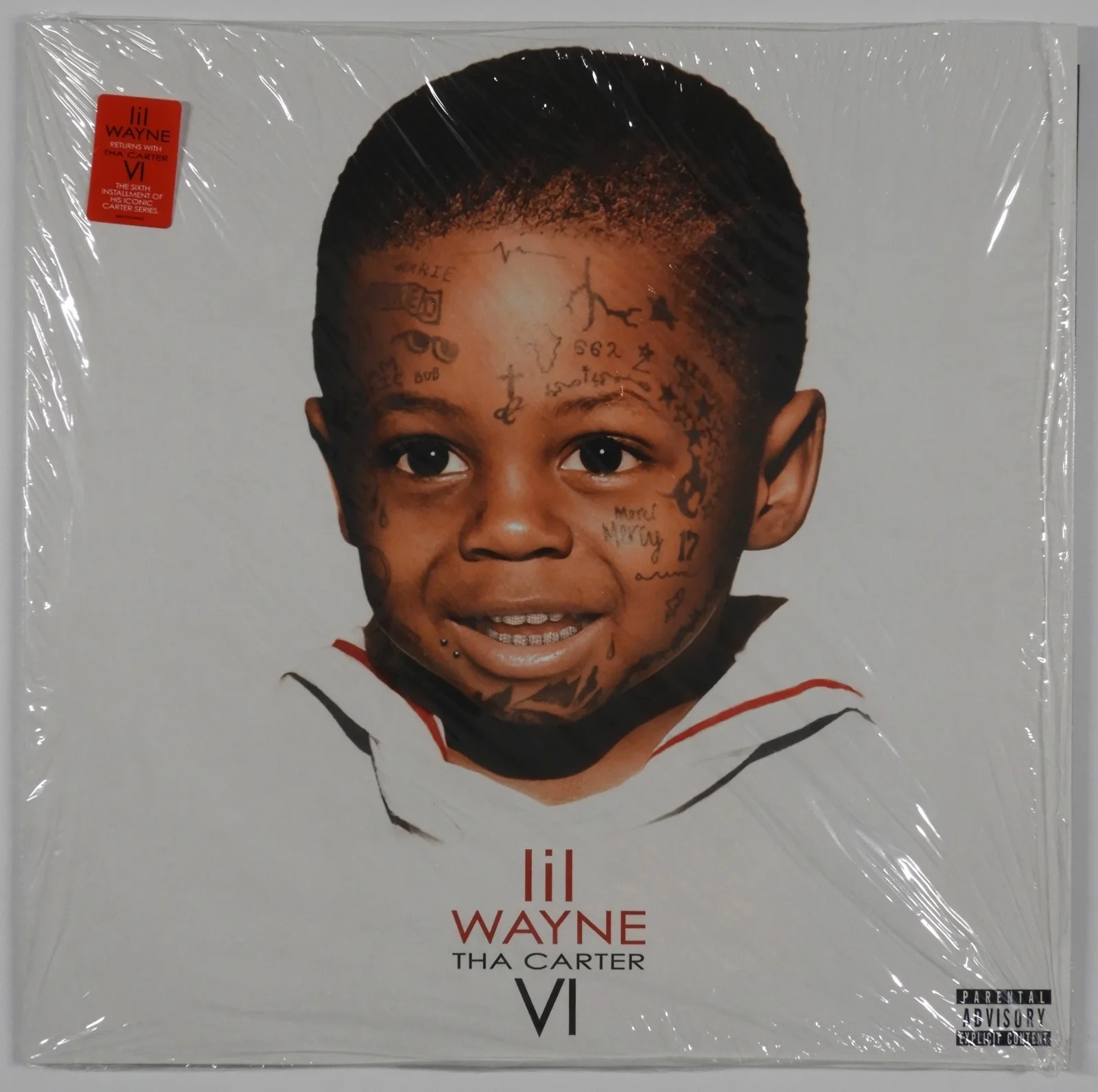 Lil Wayne w Autograph Signed 11" x 11" Insert Vinyl Record Album Tha Carter VI, image 2