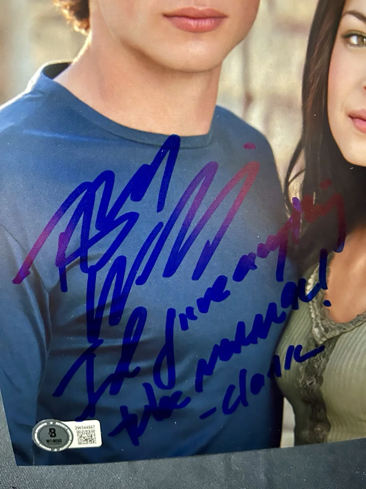 Tom Welling, Kristin Kreuk — Tom Welling & Kristen Kristin Signed 8x10 Smallville Photo JSA Inscription Rare, изображение 4