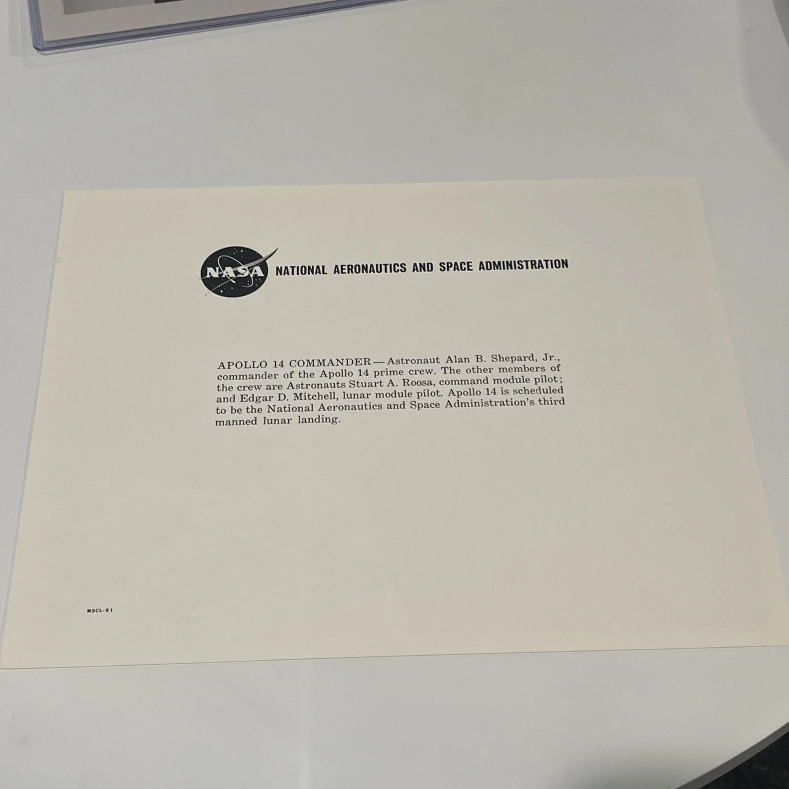 Alan Shepard — Alan B. Shepard Signed/Autographed 8x10 Official NASA Photo Apollo 14 🌙 🌏, image 3