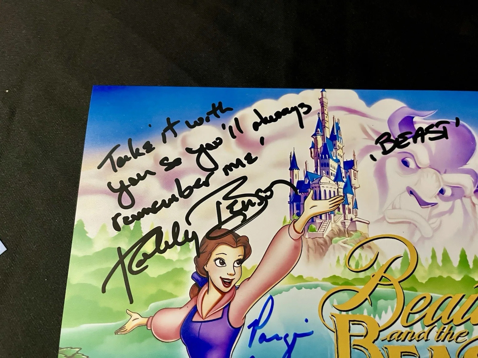 Robbie Benson Paige O’hara Richard White — Disney Beauty And the Beast Photo Cast x3 Signed BAS/JSA Benson O’Hara White, image 2