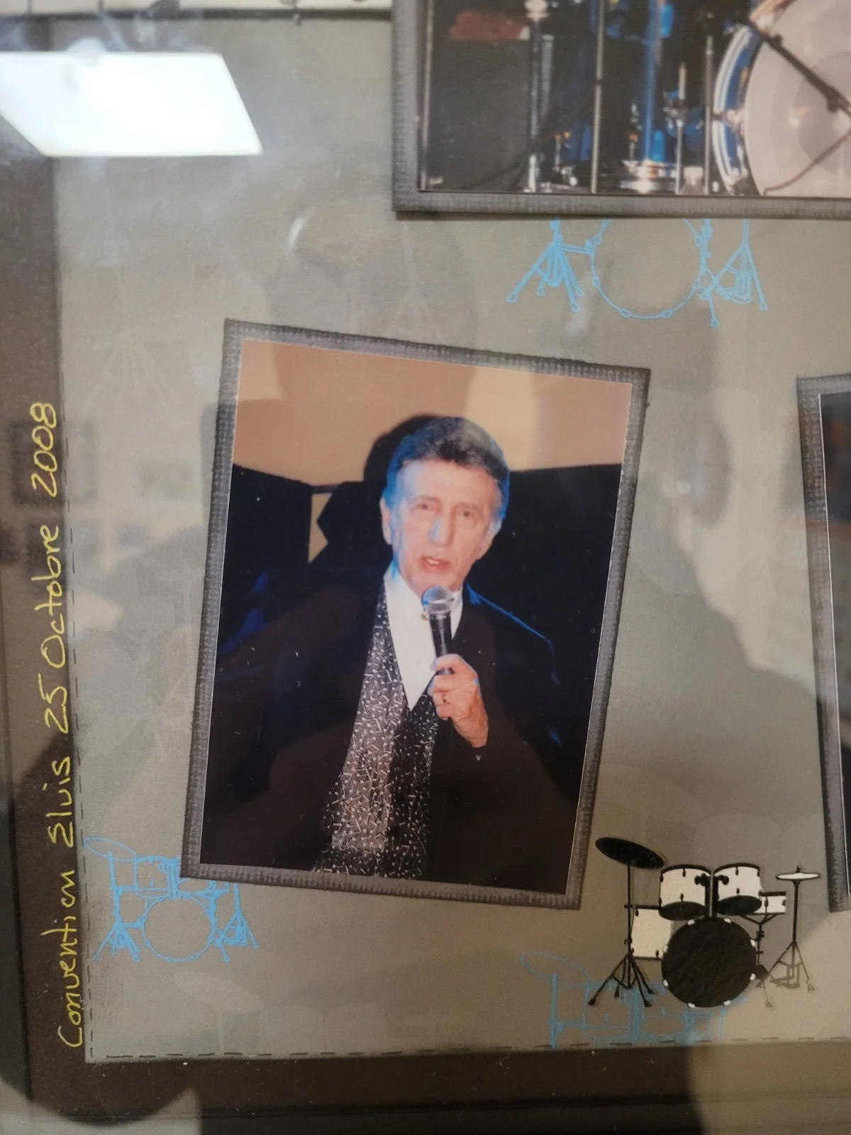 D.J. Fontana Signed Autograph 14” Drum Drumhead Elvis Presley Band Member, изображение 4