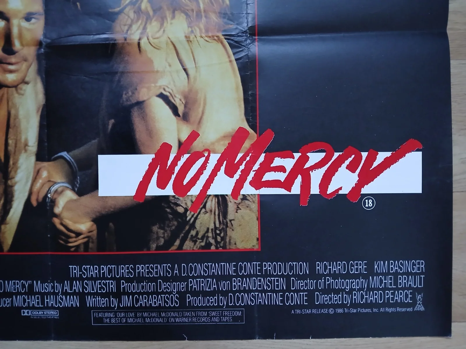 NO MERCY (1986) original UK quad poster - Richard Gere, Kim Basinger, изображение 5