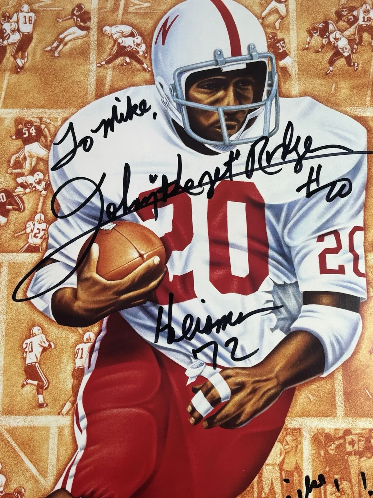 Nebraska Huskers 28Lx22w Poster Rogers, Tagge, Traynowicz Signed Autographs., изображение 3