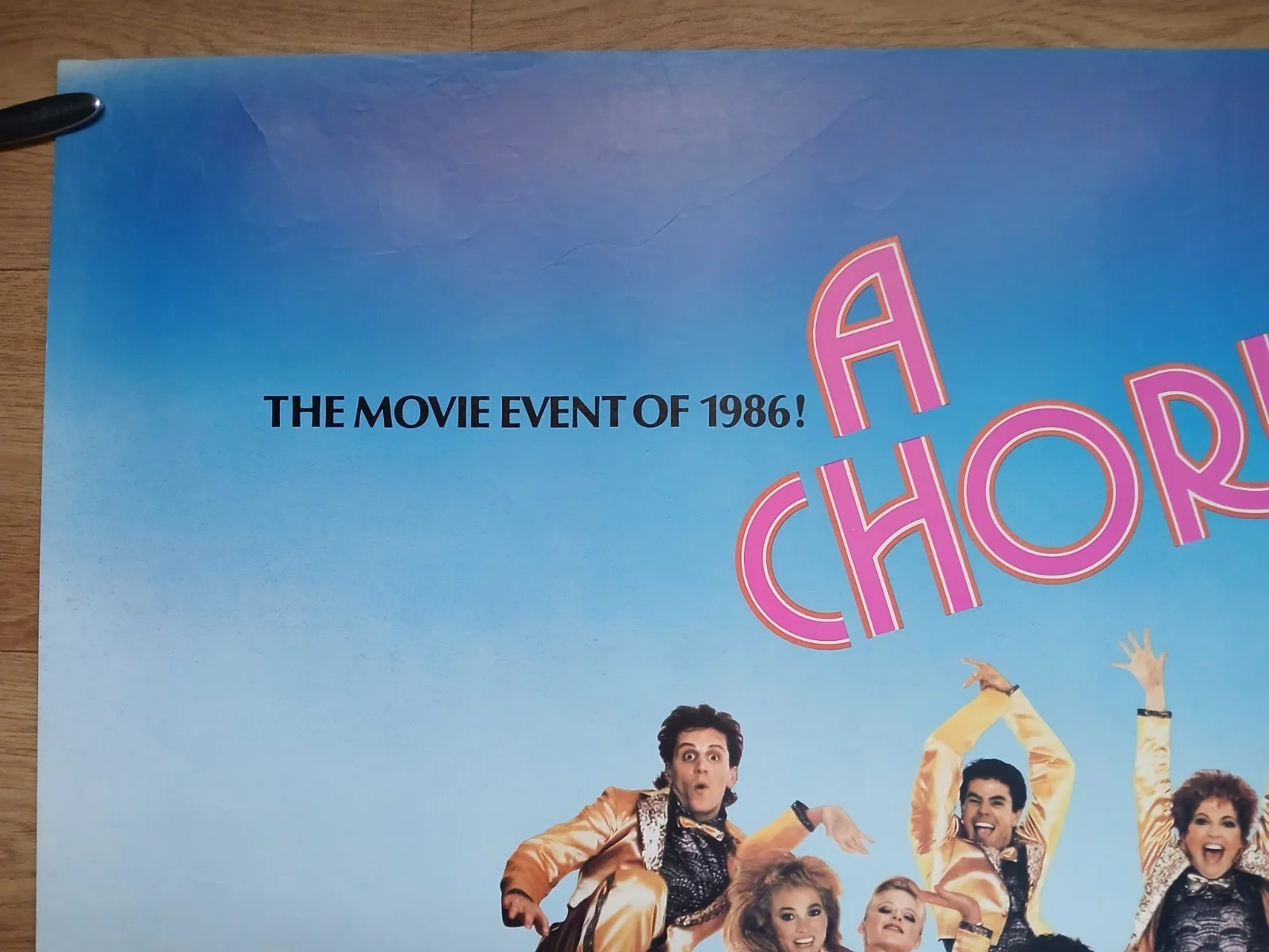 A CHORUS LINE (1985) rare rolled original UK quad poster - Michael Bennett, изображение 2