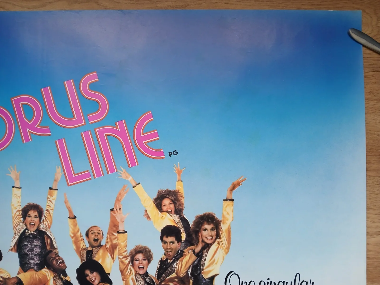 A CHORUS LINE (1985) rare rolled original UK quad poster - Michael Bennett, изображение 3