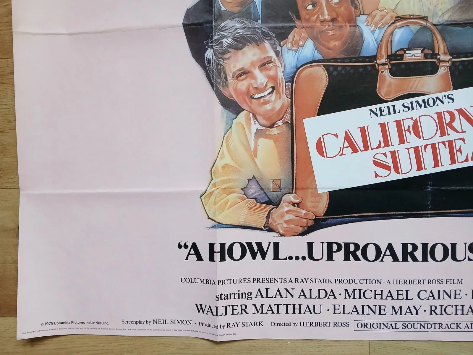 CALIFORNIA SUITE (1978) original UK quad poster - Alan Alda, Michael Caine, image 4