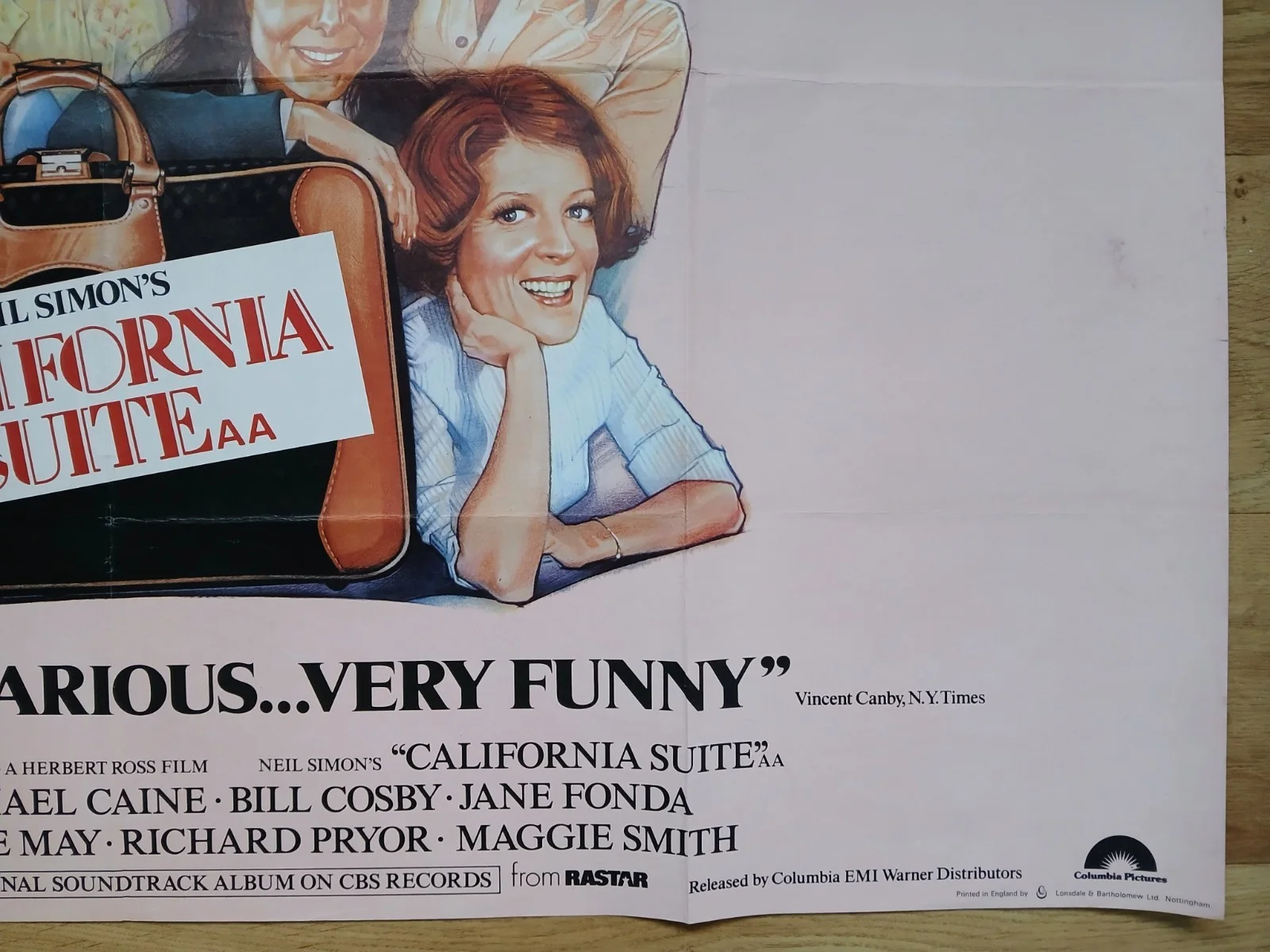 CALIFORNIA SUITE (1978) original UK quad poster - Alan Alda, Michael Caine, image 5