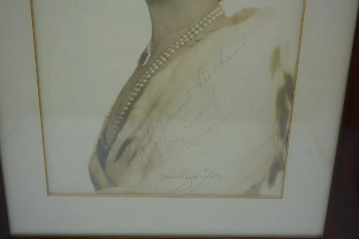Antique Geraldine Farrar Opera Soprano Signed Sepia Photograph Framed, image 3