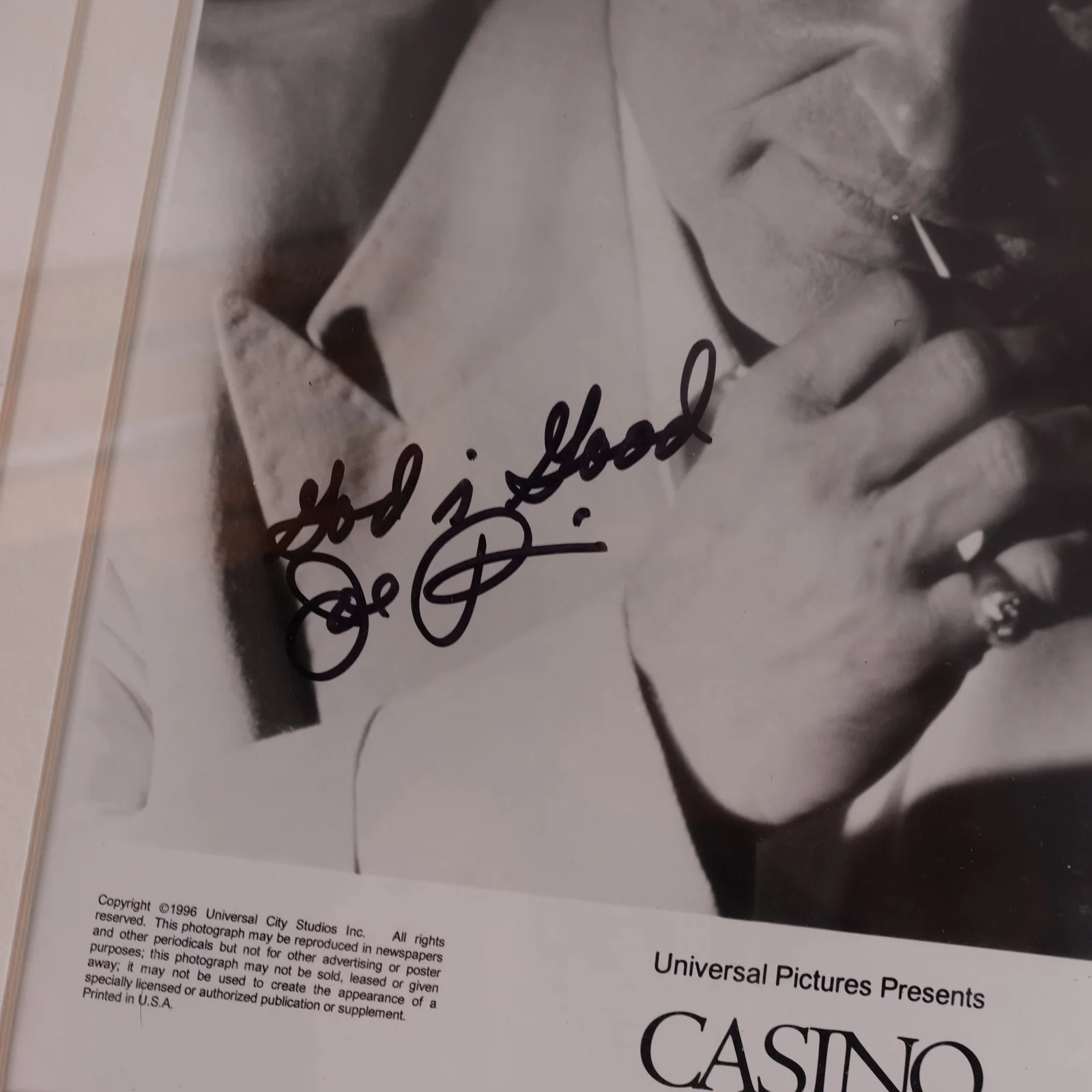 Joe Pesci — Joe Pesci Signed Autograph Photo - Casino (1996) Original Nicky Santoro Framed, изображение 3