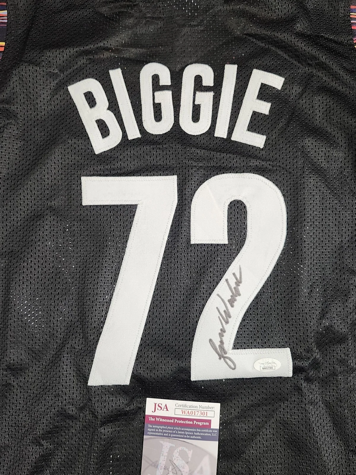 Jamal Woolard — Jamal Woolard Signed Auto custom Brooklyn Nets Jersey Notorious Biggie JSA COA, image 2